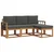 Set vanjskih sofa 4 kom. Prirodna i antracit