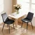 Songmics Set jedilnih stolov 60x50.1x88.6 cm črne barve