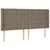 Vidaxl LED posteljno vzglavje taupe 163x16x118/128 cm blago