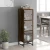 Visoka komoda sa staklenim vratima boja hrasta 35 x 37 x 120 cm