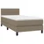 Vidaxl Box spring postelja z vzmetnico LED taupe 80x200 cm blago
