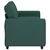 Vidaxl Dvosed temno zelen 180x77x82 cm blago