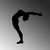 Wallity Zidna dekoracija Yoga 21, 50 x 55 cm, Crna