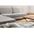 Atelier del Sofa Ugaona garnitura Tulip 97x80x193cm Svetlosiva