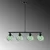 Opviq Luster Benek-15-14435, 80x15x80cm, IP20, Crno-zeleni