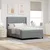 Vidaxl LED Box Spring Postelja Svetlo siva 160 x 200 cm blago