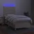 Vidaxl Box spring postelja z vzmetnico LED krem 100x200 cm blago