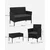 Songmics Vrtni garnitura 565x545x815 cm rjava