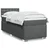 Vidaxl Box spring postelja z vzmetnico temno siva 90x190 cm blago