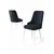 Hanah Home Set stolica Newa, 46x94x46 cm, 6 komada, Antracit-bele