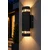 Zidna lampa 2 x GU10, Crna