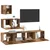 Set TV komoda Zidne 4 pcs Staro drvo Konstruirano drvo