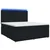 vidaXL Postelja boxspring z vzmetnico Črna 140 x 190 cm Blago