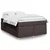 Vidaxl Box spring postelja z vzmetnico temno rjav 140x190 cm blago