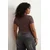 Trendyol Curve Ženska bluza Tbbss26Af00060, Braon