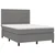 Vidaxl Box spring postelja z vzmetnico LED temno siva 140x190 cm blago
