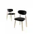 HANAH HOME Set stolica (6 komada) Vina Black Gold