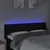 Vidaxl LED posteljno vzglavje črno 147x16x78/88 cm blago