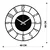 Wallity Zidni sat Enzoclock S011, 48x48cm, Crni