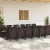 Vrtni set za objed 13 pcs Smeđa Polt ratan