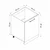Hanah Home kuhinjski element Minar 4114, 60 cm, beli / dore