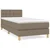 Vidaxl Box spring postelja z vzmetnico taupe 80x200 cm blago
