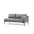 Atelier del Sofa Ugaona garnitura Leo 90x65x255cm Siva