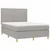 Vidaxl Box spring postelja z vzmetnico svetlo siva 140x200 cm blago