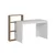 Hanah Home radni sto Velora, 147 cm, beli / orah