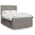 Vidaxl Box spring postelja z vzmetnico taupe 140x200 cm blago