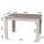 Aberto Design Trpezarijski sto 120x78x80cm Beli