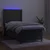 Vidaxl Box spring postelja z vzmetnico LED temno siva 100x200 cm žamet