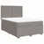 Vidaxl Box spring postelja z vzmetnico taupe 160x200 cm blago