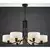Jupiter 2105 - Luster na lancu ARTHUR 6xE27/15W/230V bela/crna/dekor mermera