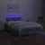 Vidaxl Box spring postelja z vzmetnico LED sv. siva 120x200 cm blago