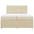 Vidaxl Box spring postelja z vzmetnico krem 200x200 cm blago