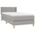 Vidaxl Box spring postelja z vzmetnico svetlo siva 90x200 cm blago