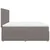 Vidaxl Box spring postelja z vzmetnico taupe 180x200 cm blago