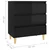 Komoda visoki sjaj crna 60 x 35 x 69 cm od konstruiranog drva