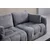 ATELIER DEL SOFA Amaris 3 Seater With Pouffe Grey ugaona sofa