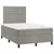 Krevet box spring s madracem LED svjetlosivi 120x200 cm baršun