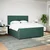 Vidaxl Box spring postelja z vzmetnico temno zelena 180x200 cm žamet