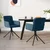 Vidaxl Vrtljiv jedilni stol 2 kosa žamet