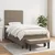 Vidaxl Box spring postelja z vzmetnico taupe 90x190 cm blago