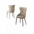 HANAH HOME Set stolica (6 komada) Alpa Cappuccino Chrome