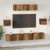 Set TV komoda Zidne 7 pcs Staro drvo Konstruirano drvo
