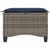 Vrtni tabure s jastucima 2 kom sivi 55x55x36 cm poliratan