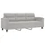 2-dijelni set sofa s jastucima svjetlosivi od mikrovlakana