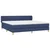 Vidaxl Box spring postelja z vzmetnico modra 200x200 cm blago
