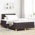 Vidaxl LED Box Spring Postelja Temno rjava 120 x 200 cm blago